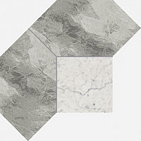 12 ITALON charme extra silver mosaico polygon (1шт=0,04м2) 28.5x21