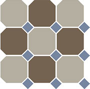 керамическая плитка универсальная TOP CER octagon new 4401+29 oct11-a beige 01 coffe brown 29 octagon-blue cobalt 11 dots 30x30
