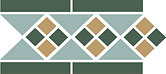  бордюр TOP CER octagon new border lisbon with 1 strip (tr.13, dots 18+03, strips 18) 15x28