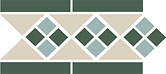 8 TOP CER octagon new border lisbon with 1 strip (tr.16, dots 13+18, strips 18) 15x28